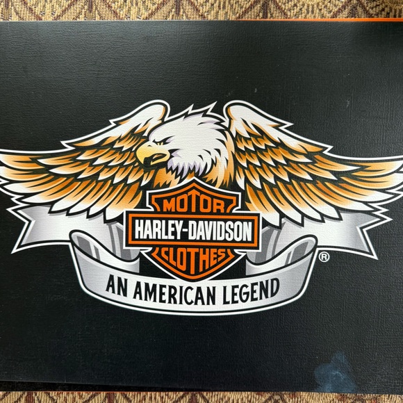 Harley-Davidson NWOT Blue Long Sleeve Waffle Weave Stretch Shirt and HD Box - Picture 6 of 6